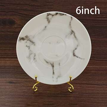 Artliving (2 pack 4" Iron Display Stand, Gold Small Iron Easel Plate Display Photo Holder Stand, Displays card,cookie, Decorative Plates,Artwork