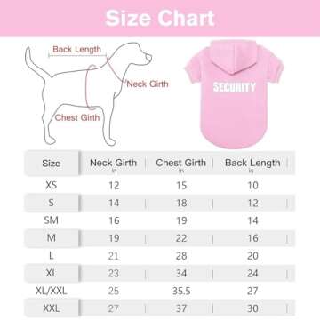 BINGPET Security Dog Hoodies - Stylish Fleece for Small Pets in Cold Weather