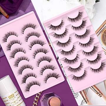JIMIRE 3D Fluffy Lashes - Natural Look & Cat Eye