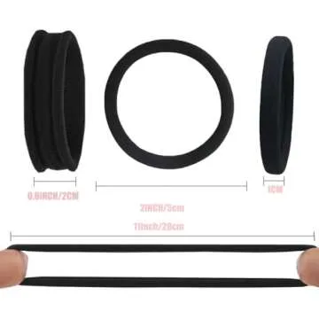 Vrose Flosi 20pcs Thick Seamless Hair Ties - No Damage, No Tangle