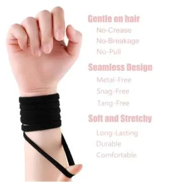 Vrose Flosi 20pcs No Damage Hair Ties for All Hair Types