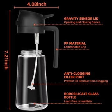 16oz TrendPlain Oil Dispenser Bottle & Sprayer