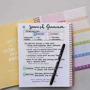 8.5" x 11" Spiral Bound Productivity Notebook - Hello Kitty Flower Power. 160 Lined Page & to Do List Organizer Notebook. 80Lb Thick Mohawk Paper. Stickers Included by Erin Condren.