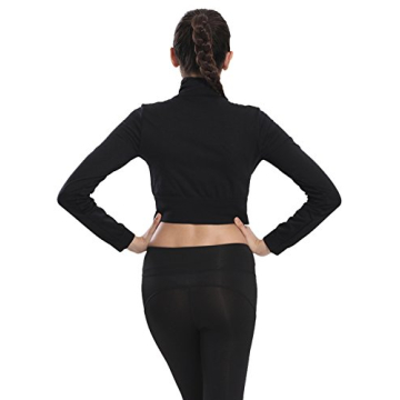 J-pinno Women's Crop Top Jacket for Active Wear Style