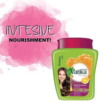 Dabur Vatika Naturals Hair Masks - Nourishment Hot Oil, Deep Hydration, and Transformation for Dry, Damaged, and Thick Hair - Enriching Care for Vibrant Hair - Infused with Honey & Egg Goodness (1 KG)