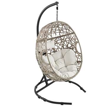 Ulax Outdoor Egg Chair Swing with Stand - Beautifully Crafted Comfort