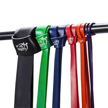 Fit Simplify Pull Up Assist Resistance Bands for Fitness, Physical Therapy, Stretching, Mobility and Exercise