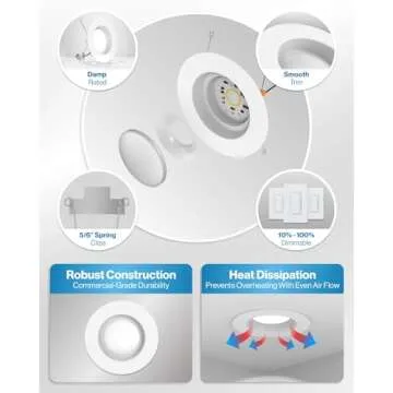 Sunco Dimmable LED Recessed Lighting for Home