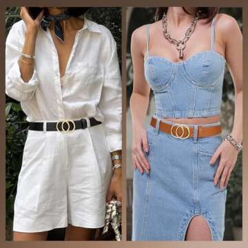 Trendy SANSTHS Women Leather Belts - Adjustable & Stylish