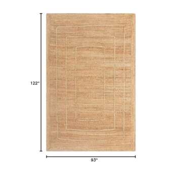Abani Rugs All-Natural Jute Fiber Textured Rectangle Area Rug - Coastal Boho Premium 7'9" x 10'2" (8...
