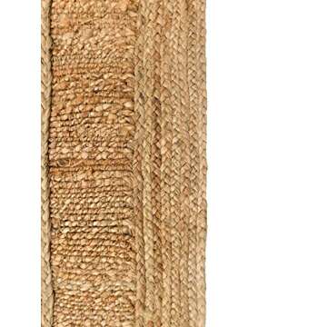 Abani Rugs All-Natural Jute Fiber Textured Rectangle Area Rug - Coastal Boho Premium 7'9" x 10'2" (8x10) Living Room Woven Rug