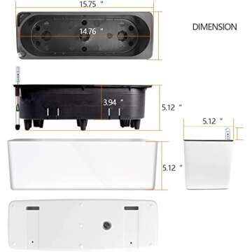J&C Self Watering Planter for Indoor Plants