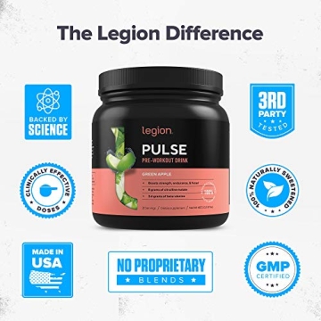Legion Pulse Natural Pre-Workout Drink Energy Boost