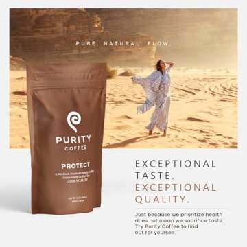 Purity Coffee PROTECT Highest Antioxidant Light-Medium Roast - USDA Certified Organic Specialty Grade Arabica Whole Bean Coffee - Third Party Tested for Mold, Mycotoxins, Pesticides - 12 oz Bag