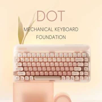 LOFREE DOT Foundation Mechanical Keyboard, 75% Rechargeable Hot-swappable Keyboards with 3 Types Con...