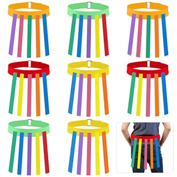 Wettarn 8 Pieces Catch Tail Game Belt for Outdoor Family Activities