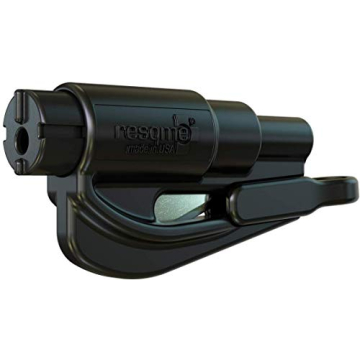 RESQME The Original Keychain Car Escape Tool, Made in USA, unisex-adult, (Black), Single Pack (01.10...