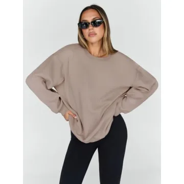 Trendy Queen Oversized Crewneck Sweatshirts for Women