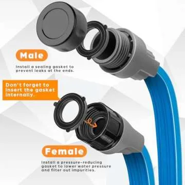 Winisok Sprinkler Hose 100FT, Heavy Duty Watering Hoses, Efficient Irrigation Tubing for Garden Lawn...