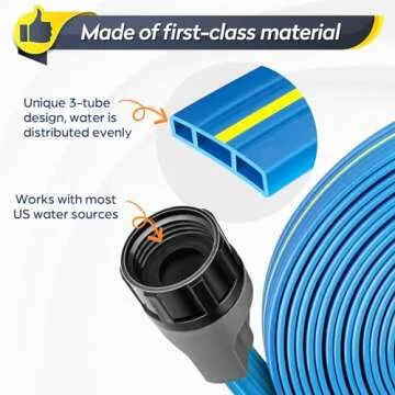 Winisok Sprinkler Hose 100FT, Heavy Duty Watering Hoses, Efficient Irrigation Tubing for Garden Lawn Sprinklers System with 40 Pack Staples