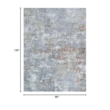 Stylish 8x10 Machine Washable Area Rug - Non-Slip & Soft