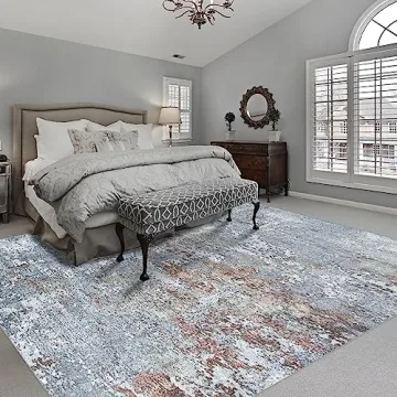 Stylish 8x10 Machine Washable Area Rug - Non-Slip & Soft