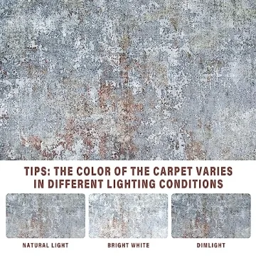 Stylish 8x10 Machine Washable Area Rug - Non-Slip & Soft