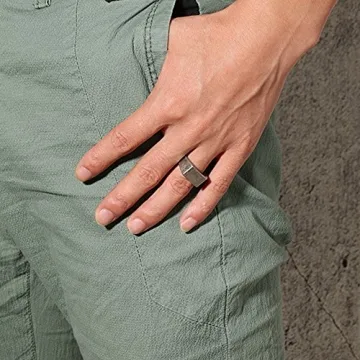Vintage Style Stainless Steel Signet Ring by Jude Jewelers