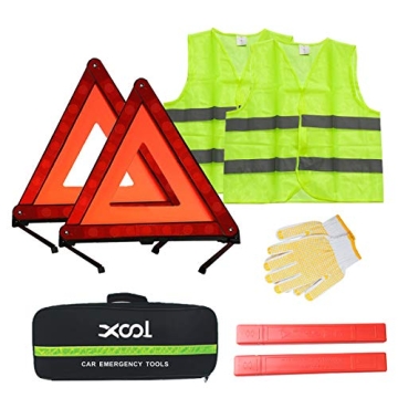 XOOL Emergency Visibility Kit | Reflective Safety Triangle & Vest