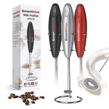 Bonsenkitchen Electric Milk Frother - Perfect for Coffee Lovers