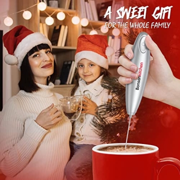 Bonsenkitchen Electric Milk Frother - Perfect for Coffee Lovers