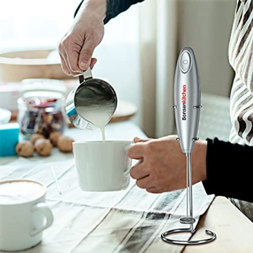 Bonsenkitchen Electric Milk Frother - Perfect for Coffee Lovers