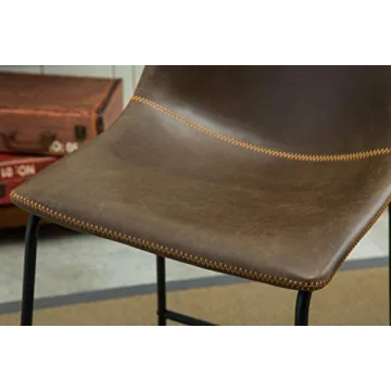 Stylish Roundhill Furniture PU Leather Dining Chairs Set