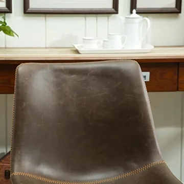 Stylish Roundhill Furniture PU Leather Dining Chairs Set