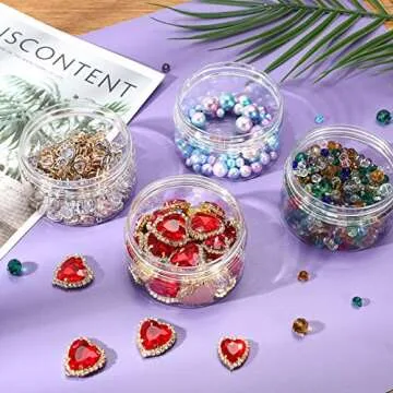 36 Pack Clear Plastic Jars with Lids for Travel Skin Care