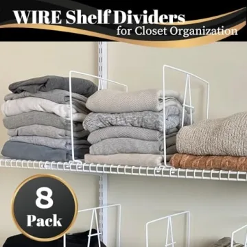 Evelots Tall Wire Shelf Dividers for Easy Organization