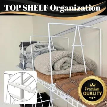Evelots Tall Wire Shelf Dividers for Easy Organization