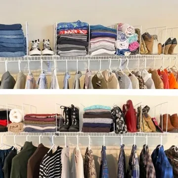 Evelots Tall Wire Shelf Dividers for Easy Organization