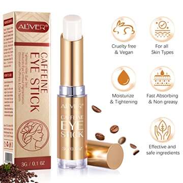 Caffeine Eye Stick, Eye Cream for Dark Circles and Puffiness, Ordinary Collagen Eye Serum Anti Aging,Bags Under Eyes Treatment for Women Men Eye Care(#2-Coffine Eye Stick)