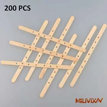 MILIVIXAY 100pcs Wooden Wick Holders for Candle Making