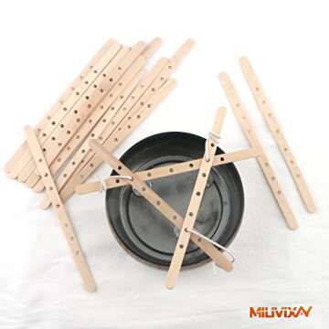 MILIVIXAY 100pcs Wooden Wick Holders for Candle Making