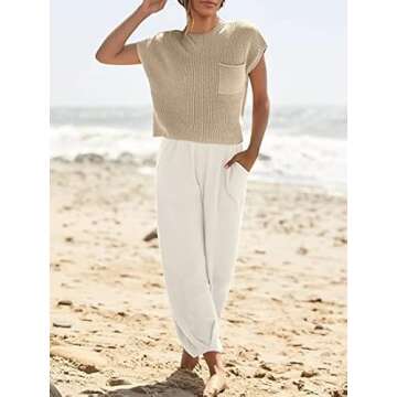 Women Ribbed Knit 2 Piece Outfits Long Sleeve Zipper-Up Slim Fit Hooded Crop Tops High Waist Long Pants Loungewear