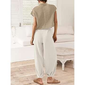 Women Ribbed Knit 2 Piece Outfits Long Sleeve Zipper-Up Slim Fit Hooded Crop Tops High Waist Long Pants Loungewear