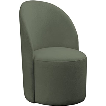Meridian Furniture 528Green Hautely Collection Modern | Contemporary Boucle Fabric Upholstered Accen...