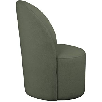 Modern Green Boucle Fabric Accent or Dining Chair