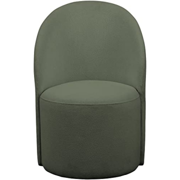 Modern Green Boucle Fabric Accent or Dining Chair