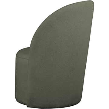 Modern Green Boucle Fabric Accent or Dining Chair