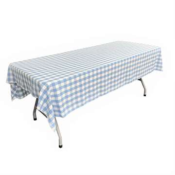 New Creations Gingham Checkered Tablecloth - Waterproof & Stylish
