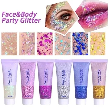 MEICOLY Body Glitter Gel for Festivals and Parties