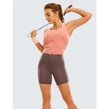 CRZ YOGA Women's 6" Biker Shorts for Active Comfort